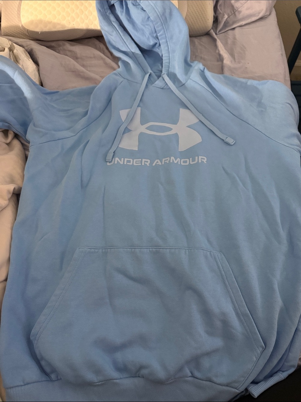 Under Armour Men's Light Blue Logo Zip-Up Hoodie